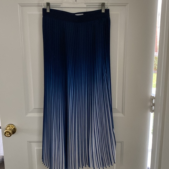 Leo & Ugo Paris Blue Ombré Pleated Skirt. Size Small - Picture 11 of 11